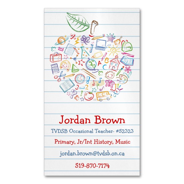 Färgskrivare Apple Affärskort Magnet 2 (Framsida vertikal)