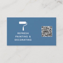 Färgskrivare och dekorator QR-kod, färg, marin flo Visitkort