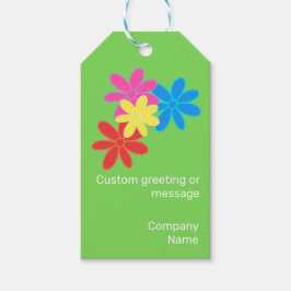 FÄRGSKYLDIG ABSTRAKT GRÖNT BLUE ROSA RED NAMN PRESENTETIKETT