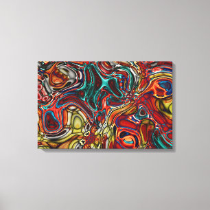 FÄRGSKYLDIG ABSTRAKT STRETCHED CANVAS ART PRINT