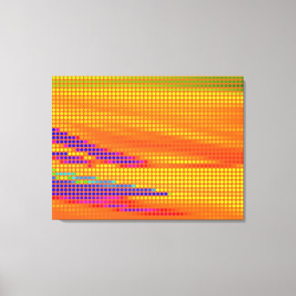 FÄRGSKYLDIG RETRO RAINBOW DOTS ART CANVASTRYCK