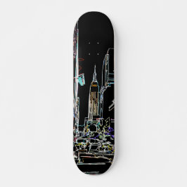 Färgskylin på Manhattan Mini Skateboard Bräda 18,5 Cm