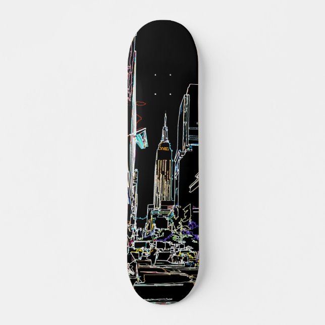 Färgskylin på Manhattan Mini Skateboard Bräda 18,5 Cm (Framsida)