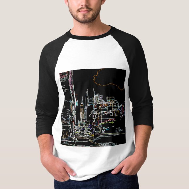 Färgskylin på Manhattan T Shirt (Framsida)