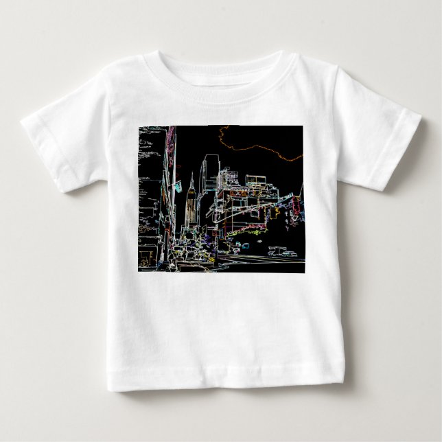 Färgskylin på Manhattan T Shirt (Framsida)