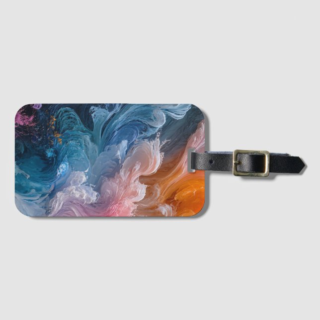 Färgsnurrande abstrakt bagagebricka (Framsida horisontal)