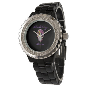 Färgsocker av Blommigt Skull Day of the dead Armbandsur