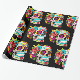 Färgsocker Skull Day of the dead Calaveras Presentpapper
