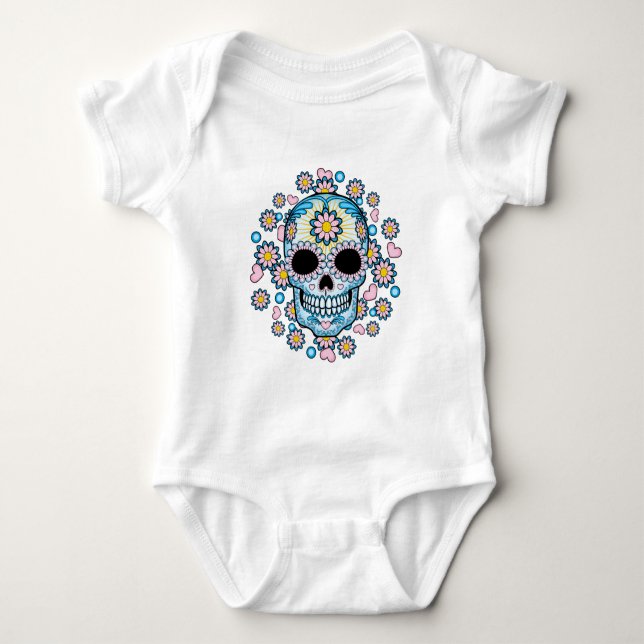 Färgsocker Skull T-shirt (Framsida)