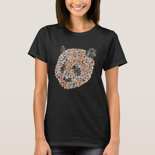 Färgspetsar Panda Bear T-Shirt (Framsida)