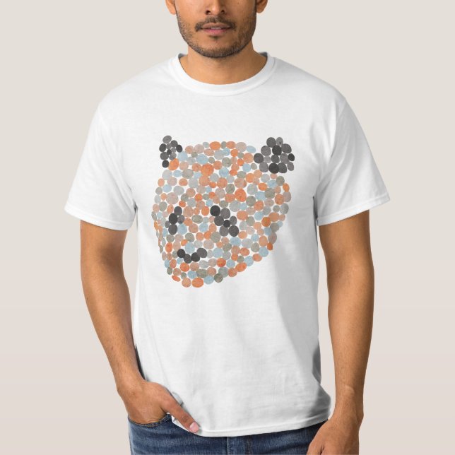 Färgspetsar Panda Bear T-Shirt (Framsida)