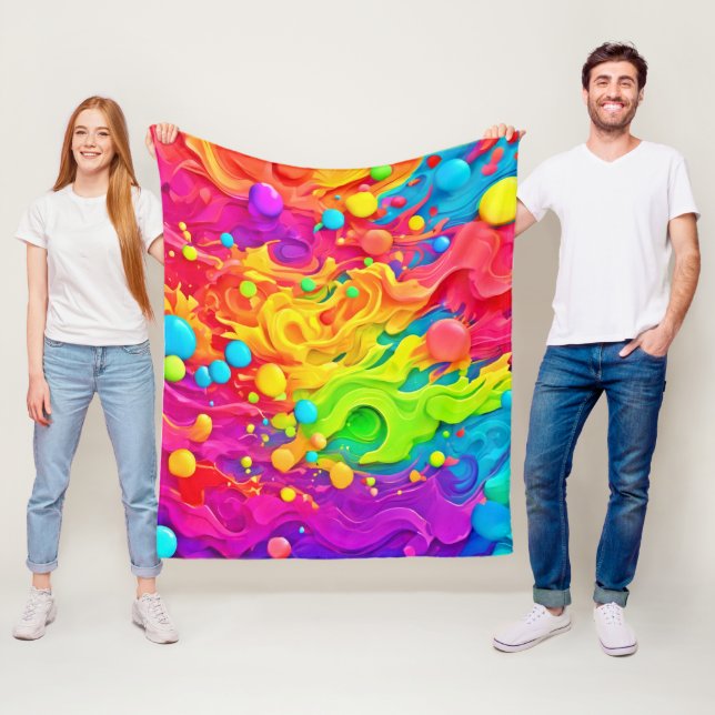 Färgsprakande bakgrund fleecefilt (På plats)