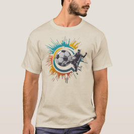 Färgsprakande fotbollsspelare T-shirt" T Shirt