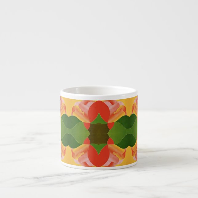 Färgsprakande Kalejdoskop Espressomugg (Framsidan)