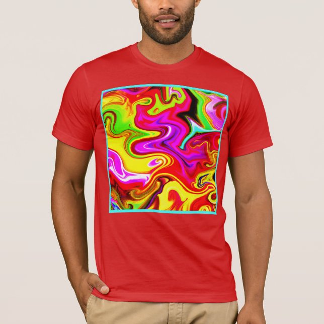 Färgsprakande Mönster T Shirt (Framsida)