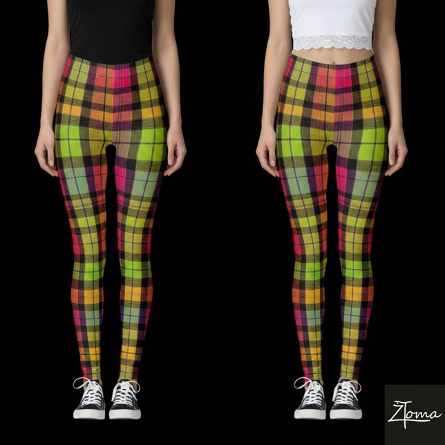 Färgsprakande Plaid-byxor Leggings (Skapare uppladdad)