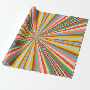 Färgsprängningar av Retro Rand Presentpapper