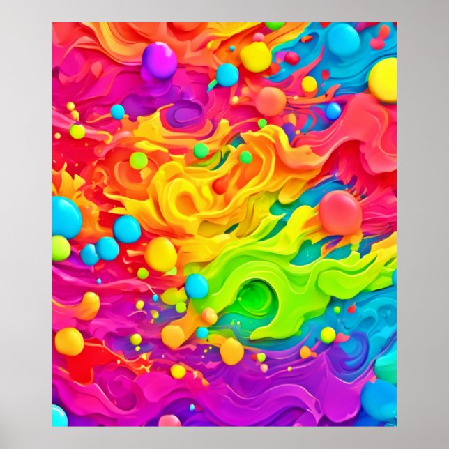 Färgspray Bakgrund Poster (Framsidan)