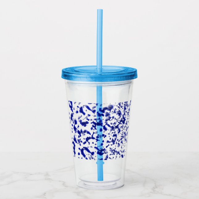 Färgspridningsblått Take Away Mugg (Framsida)