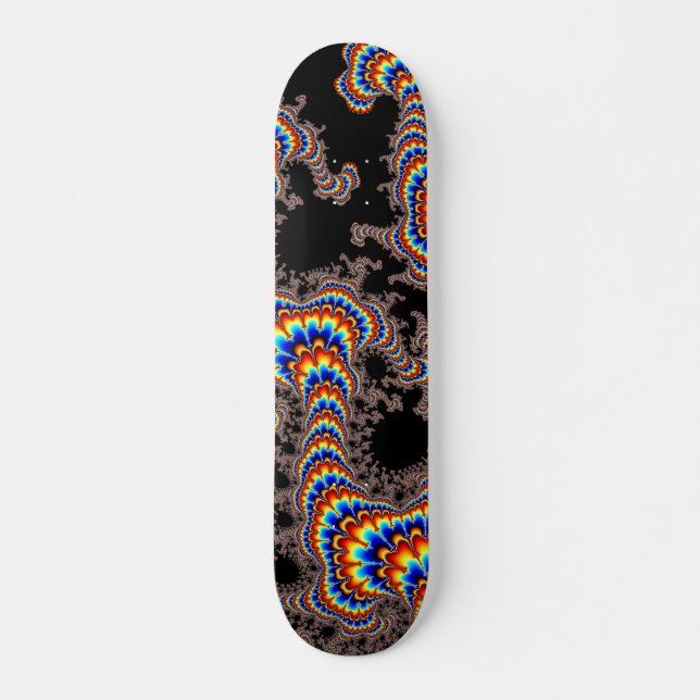 Färgspringa - Fractalkonst Mini Skateboard Bräda 18,7 Cm (Framsida)