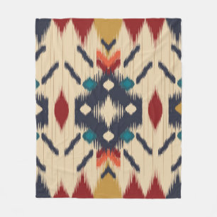 Färgstammen, etnisk, sömlös mönster fleecefilt