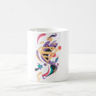 Färgstänkorange Kaffemugg