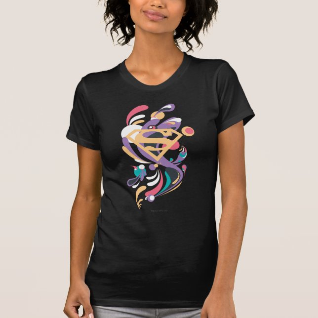 Färgstänkorange Tee Shirt (Framsida)