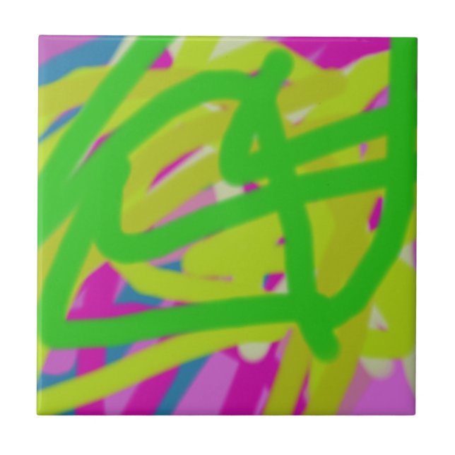 färgstark 3748-abstrakts konst kakelplatta (Framsidan)