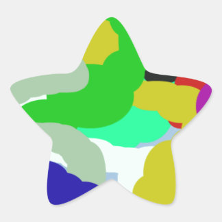 färgstark 64329 abstrakt design stjärnformat klistermärke