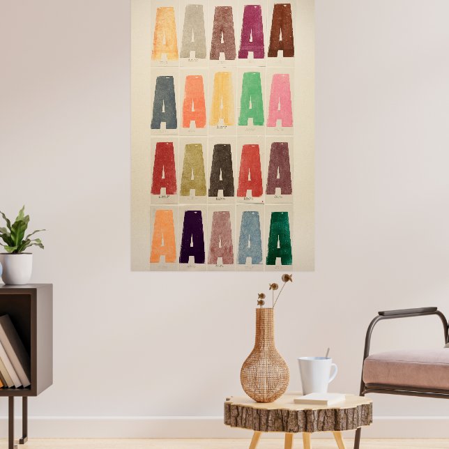 Färgstark A Poster (Vardagsrum 3)