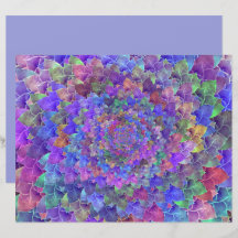 Färgstark Abstrakt Blommigt Lila av konst