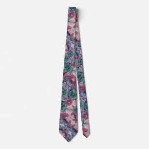 färgstark abstrakt Blommigt målad Slips