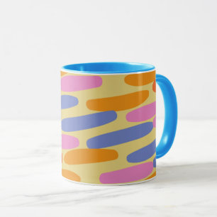 Färgstark abstrakt design mugg