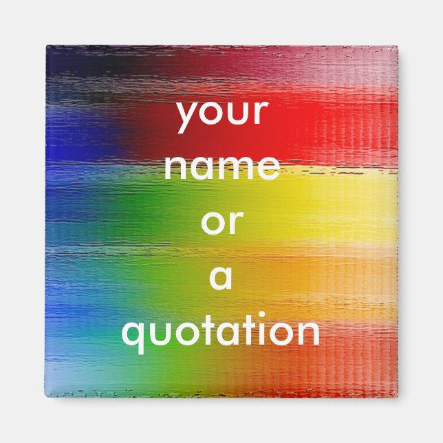 färgstark Abstrakt Magnet (Framsidan)