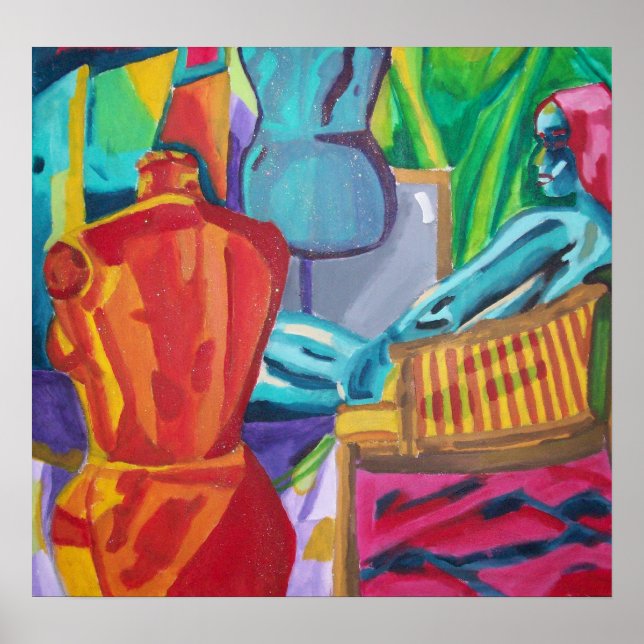 Färgstark Abstrakt Poster (Framsidan)