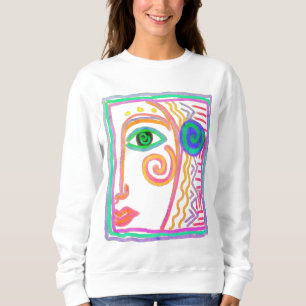 Färgstark Abstrakt Sol färgton färggrafik till T Shirt