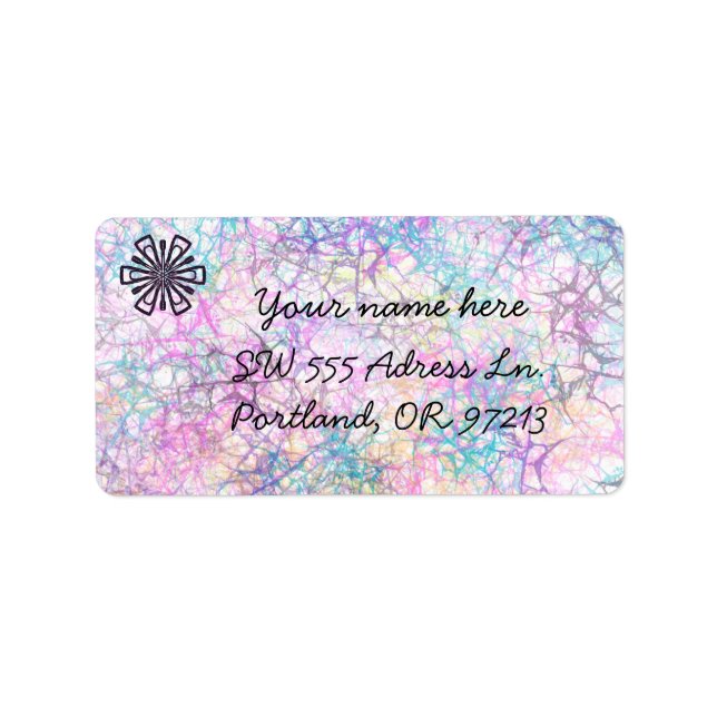 Färgstark Adressetikett (Framsidan)