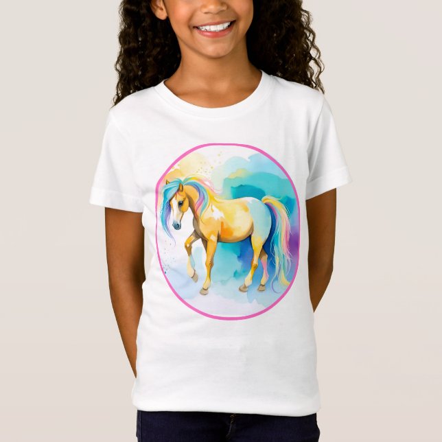 Färgstark ande Pony 5-Barn T Shirt (Framsida)