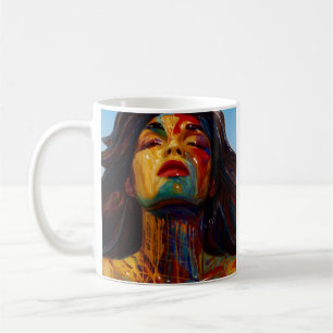 Färgstark användning kaffemugg