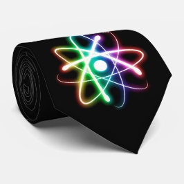 Färgstark atomkraft | Svart Geek-gåvor Slips