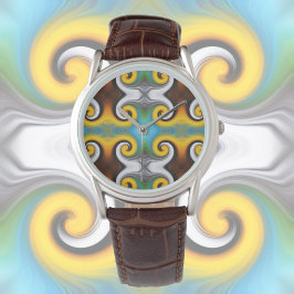 Färgstark, bakre fjäder-dekoration armbandsur
