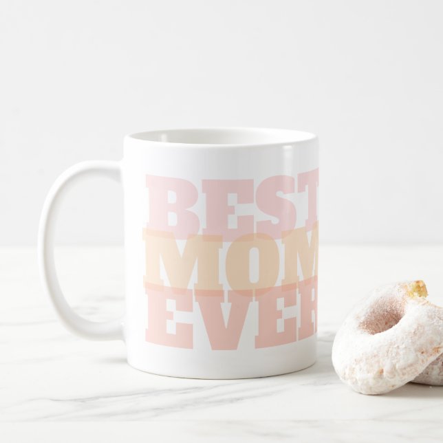 Färgstark bästa Mamma någonsin Kaffemugg (Med munk)