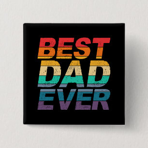 Färgstark bästa Pappa någonsin Fars dag   PIN-knap Knapp