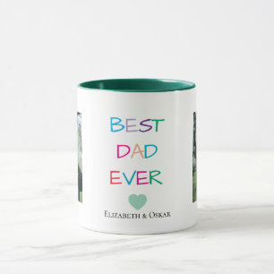 Färgstark "Bästa Pappa någonsin" - Roligt och ärft Mugg