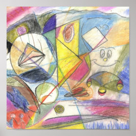 färgstark bild poster