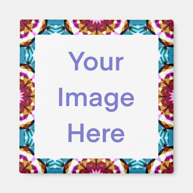 Färgstark blå brun, brun Rosa Geometrisk Magnet (Framsidan)