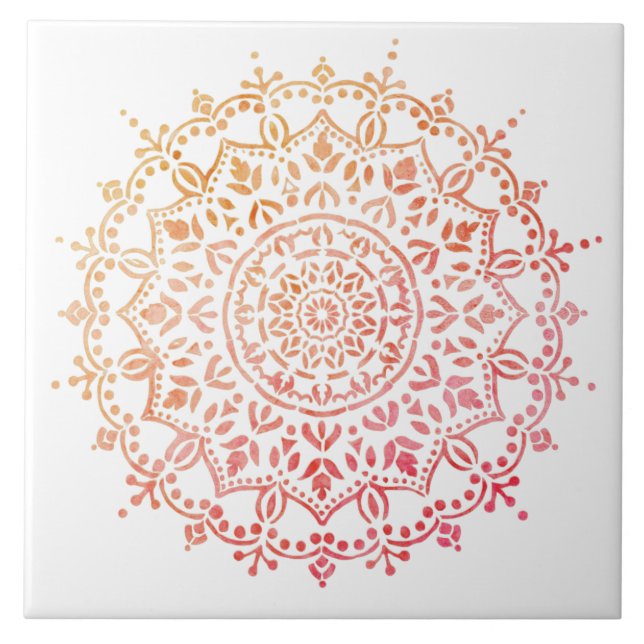 Färgstark blommigt design för keramiska plattor kakelplatta (Framsidan)