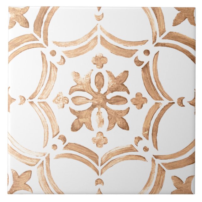 Färgstark blommigt kakelplatta (Framsidan)