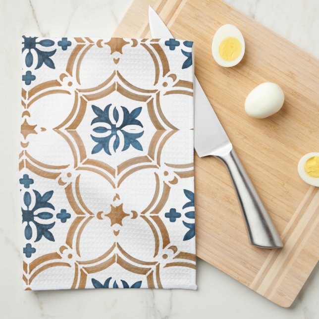 Färgstark blommigt kökshandduk (Vikt i Fjärdedel)