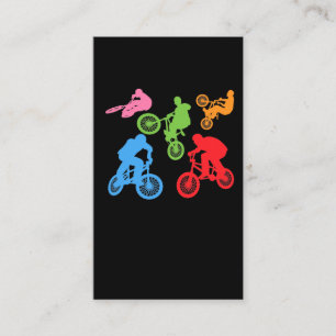 Färgstark BMX-Biker Boys Freestyle-cykel Visitkort